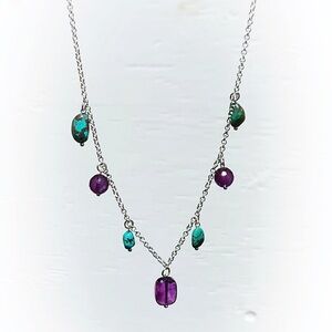 Hand Made Amethyst & Turquoise Necklace!